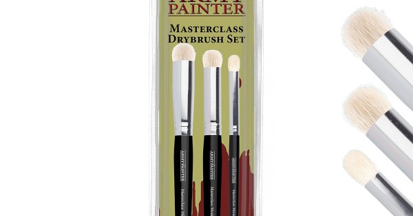 Set De Pinceaux Drybrush The Army Painter - 3 Tailles Pour Peinture De Figurines | Idéal Pour Jeux De Plateau, Wargames Et Modélisme